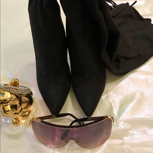 Shoes - Women’s black thigh high stilettos